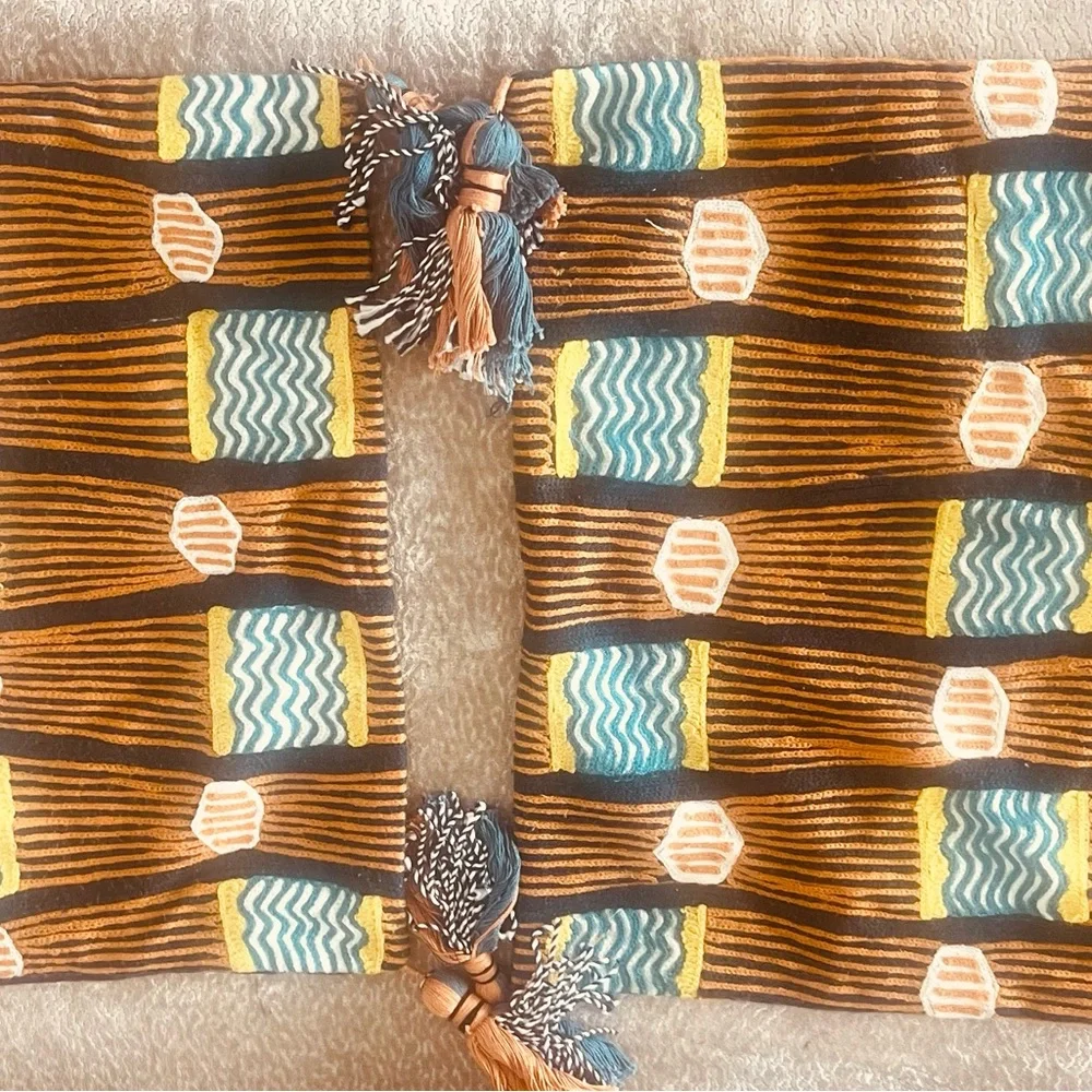 (2) West elm Colorful Patterned pillow covers 18x18 NWT